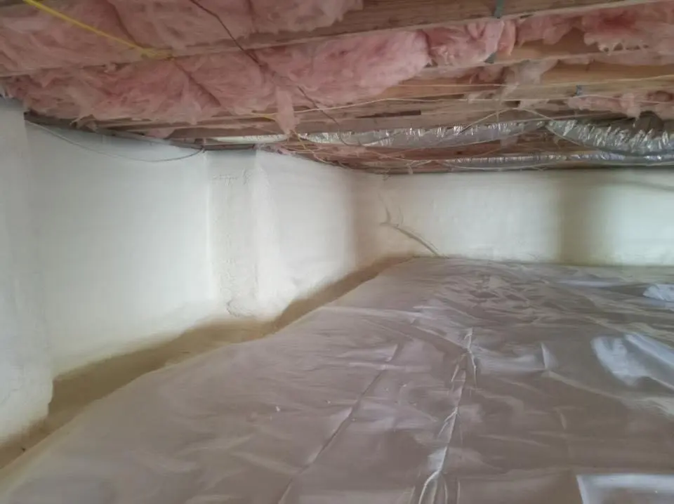 Crawl space encapsulation with closed-cell spray foam for Spray Foam Roofing in Birch Run